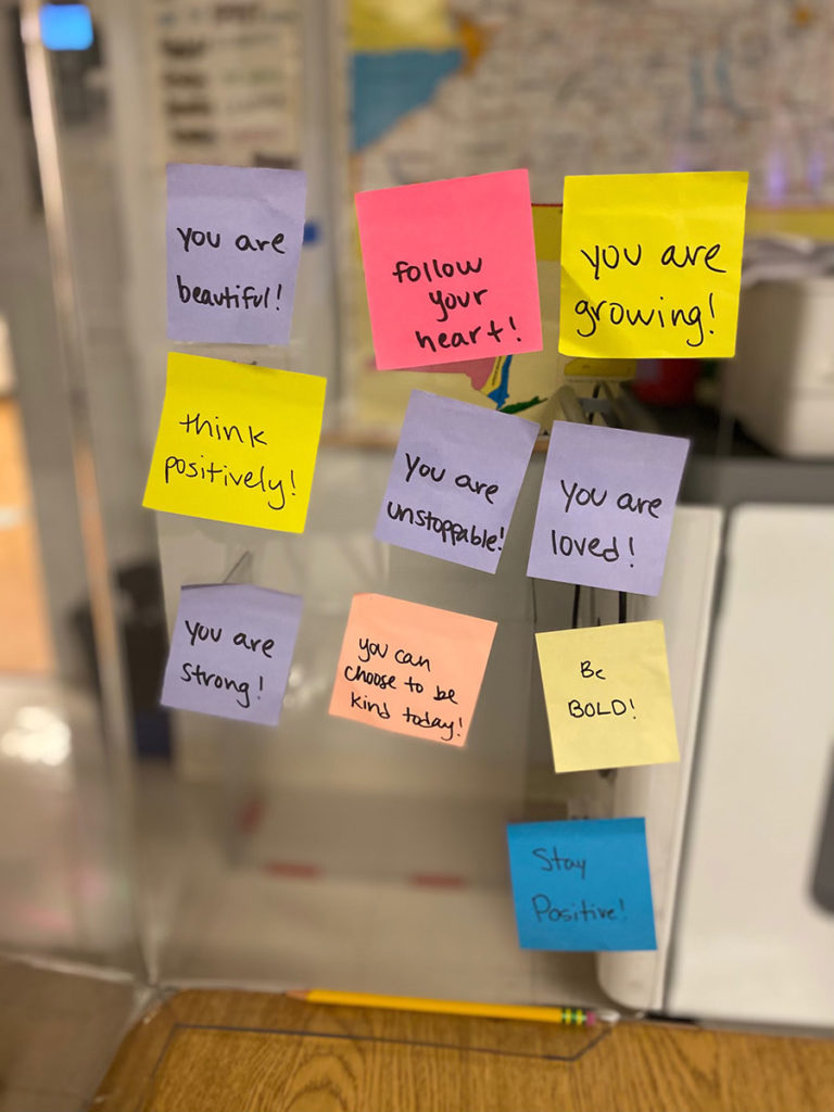 Anti-bullying post it notes take over halls at Springfield High